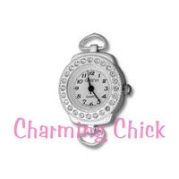 Clear Crystal Round Silver Watch Face