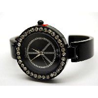 Black Crystal Peace Sign Watch