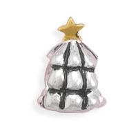 Sterling Silver Christmas Tree Euro Bead