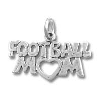 Sterling Silver Football Mom Charm