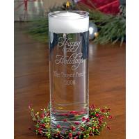Personalized Happy Holidays Candle