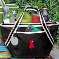 Heart Disease Awareness Black Lunch Tote Bag