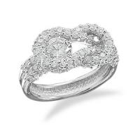 Sterling Silver CZ Love Knot Ring