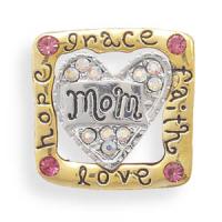 Swarovski Crystal Mom Pin Brooch