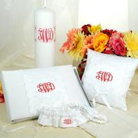 Monogram Wedding Collection Set White