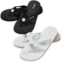 Personalized Black Flip Flops