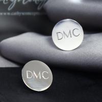 Round Engraved Silver Cuff Links