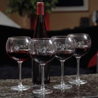 Personalized Red Wine Glasses Set