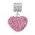 Pink Swarovski Crystal Heart Euro Bead