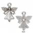 Angel with Open Arms Silver Charm