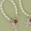Girls Personalized Birthstone Cross Bracelet