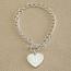 Greek Letter Engraved Crystal Heart Charm Bracelet