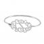Sterling Silver Filigree Monogram Bangle Bracelet