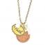Personalized Tri-tone Faith Cross Multi-Charm Necklace