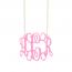 Colorful Acrylic Monogram Necklaces