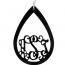 Teardrop Filigree Acrylic Monogram Necklace
