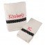 Black Polka Dots Personalized Hand Towel