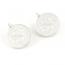 Sterling Silver Engraved Round Earrings