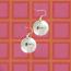 Silver Engraved Round Dangle Earrings
