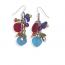 Bright Multi-color Glass Dangle Earrings