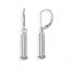 Sterling Silver Long Euro Bead Earrings