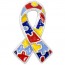 Autism Awareness Puzzle Ribbon Enamel Pin Brooch