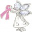 Breast Cancer Awareness Pink Ribbon Angel Pin