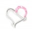 Pink CZ Heart Pin
