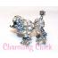 Poodle Dog Blue Crystal Cell Phone Antenna Charm
