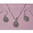 Lion Charm Necklace & Earrings Jewelry Set