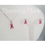 Breast Cancer Awareness Enamel Necklace and Earrings Set