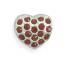 Red Swarovski Crystal Heart Euro Bead