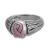 Enamel Sterling Silver Breast Cancer Awareness Pink Ribbon Ring