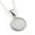 Sterling Silver Round Braided Engraved Pendant Necklace