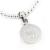 Monogrammed Round Pendant Sterling Silver Necklace