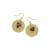 Black and Gold Disk Earrings