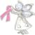 Breast Cancer Awareness Pink Ribbon Angel Pin