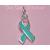 Teal Ribbon Ovarian Cancer Awareness Enamel Charm