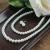 White Pearl Bracelet, Necklace & Earrings Set