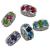 Sterling Silver Two-Color Swarovski Crystal Euro Bead