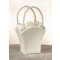 Satin and Pearl Flower Girl Basket