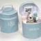 Aqua Personalized Suede Cosmetic Toiletry Case