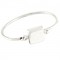 Sterling Silver Engraved Square Bangle Bracelet