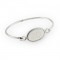 Engraved Sterling Silver Oval Bangle Bracelet