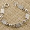 Sterling Silver Engraved Rectangular Mother's Bracelet