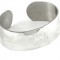 Wide Engraved Silver Bangle Bracelet