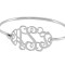Sterling Silver Filigree Monogram Bangle Bracelet
