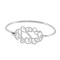 Sterling Silver Filigree Monogram Bangle Bracelet