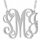 Sterling Silver Filigree Monogram Necklace
