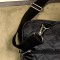 Monogrammed Black Quilted Laptop Bag